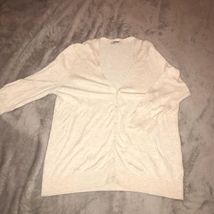 button down cream sweater